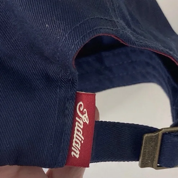 Indian Motorcycles 1901 US Flag Logo, Navy Blue Baseball Hat, Strap Back - Picture 6 of 11